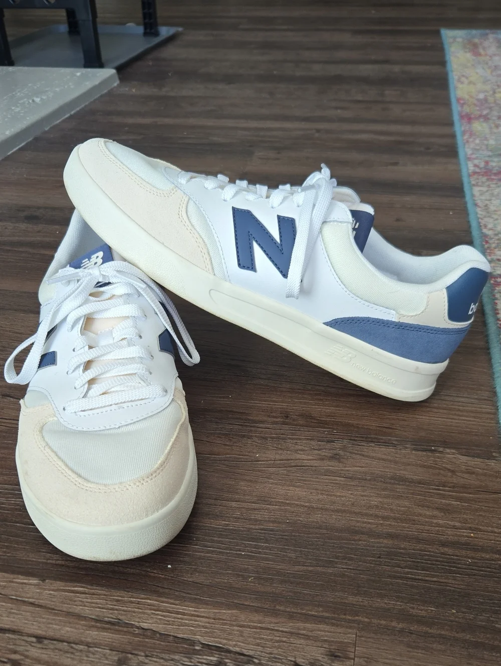 New Balance Men's CT300 White and Blue Low-Top Sneakers